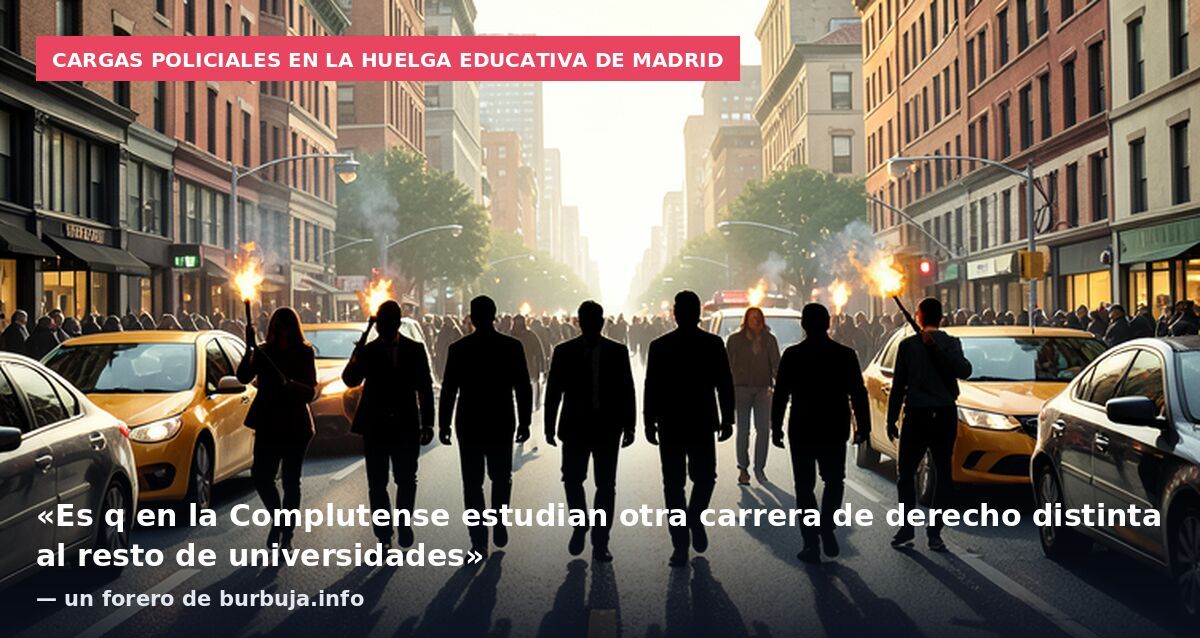 Cargas policiales en la huelga educativa de Madrid: «Es q en la Complutense estudian otra carrera de derecho distinta al resto de universidades» — un forero de burbuja.info