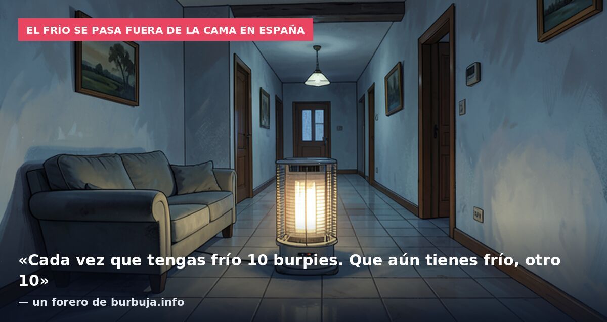 El frío se pasa fuera de la cama en España: «Cada vez que tengas frío 10 burpies. Que aún tienes frío, otro 10» — un forero de burbuja.info