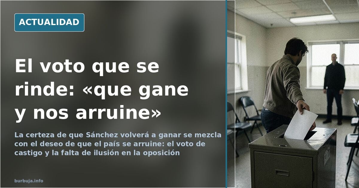 Sánchez, la confianza en que ganará y el voto de castigo