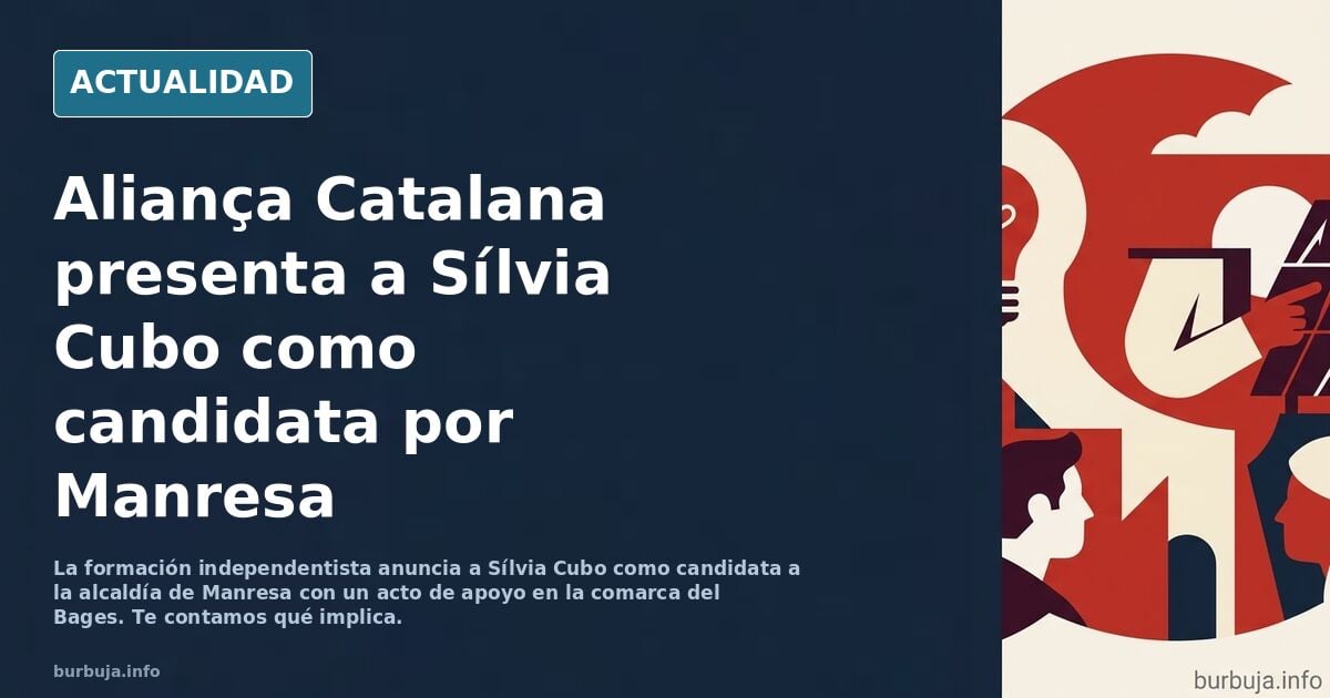 Aliança catalana elige candidata por manresa