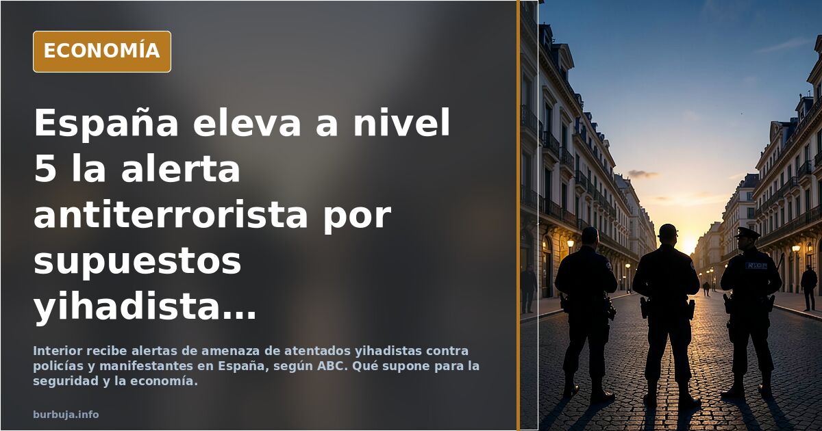 España eleva a nivel 5 la alerta antiterrorista por supuestos yihadistas infiltrados.