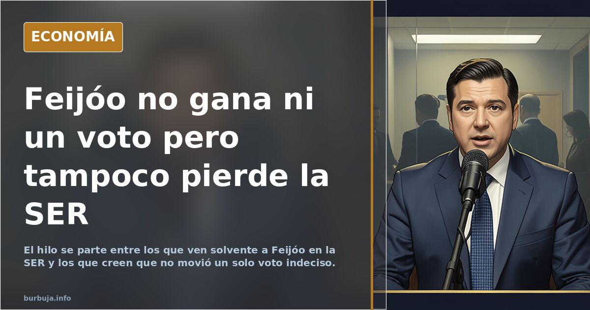 Feijóo va perdido y a este paso vuelve a ganar Sánchez