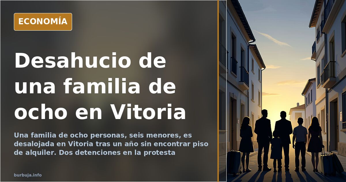 Vitoria: desahucio de una familia de ocho con seis menores