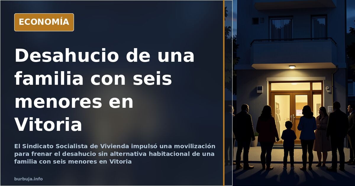 Vitoria: desahucio de una familia con seis menores