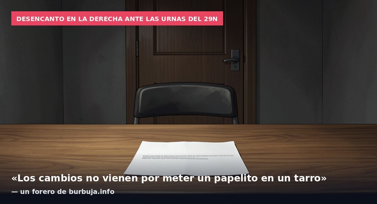 Mucha gente de derechas se va a abstener el 29N