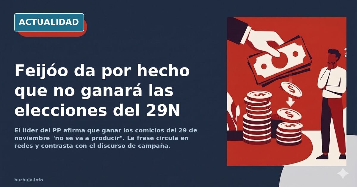 Feijoo: "...ganar las elecciones, eso no se va a producir.....