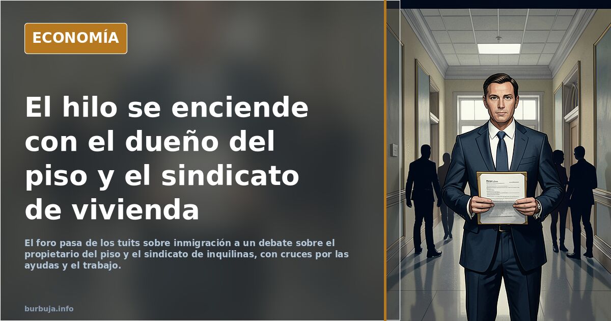 El hilo se enciende con el dueño del piso y el sindicato de vivienda