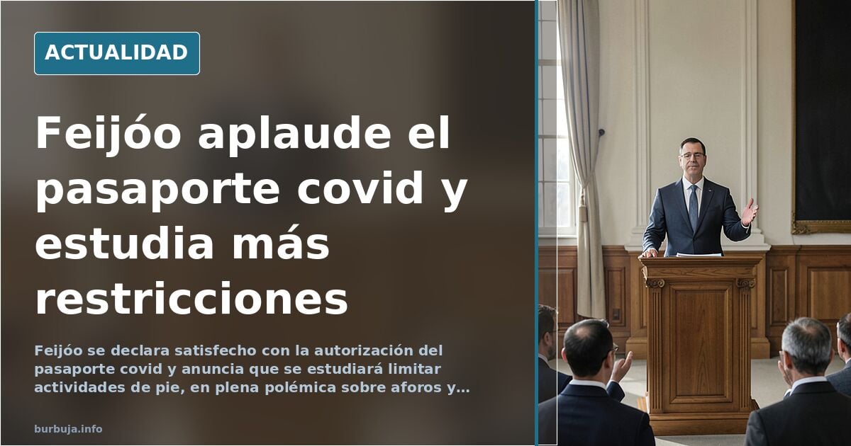 Feijóo se declara «satisfecho» con el pasaporte covid y abre la puerta a limitar actividades