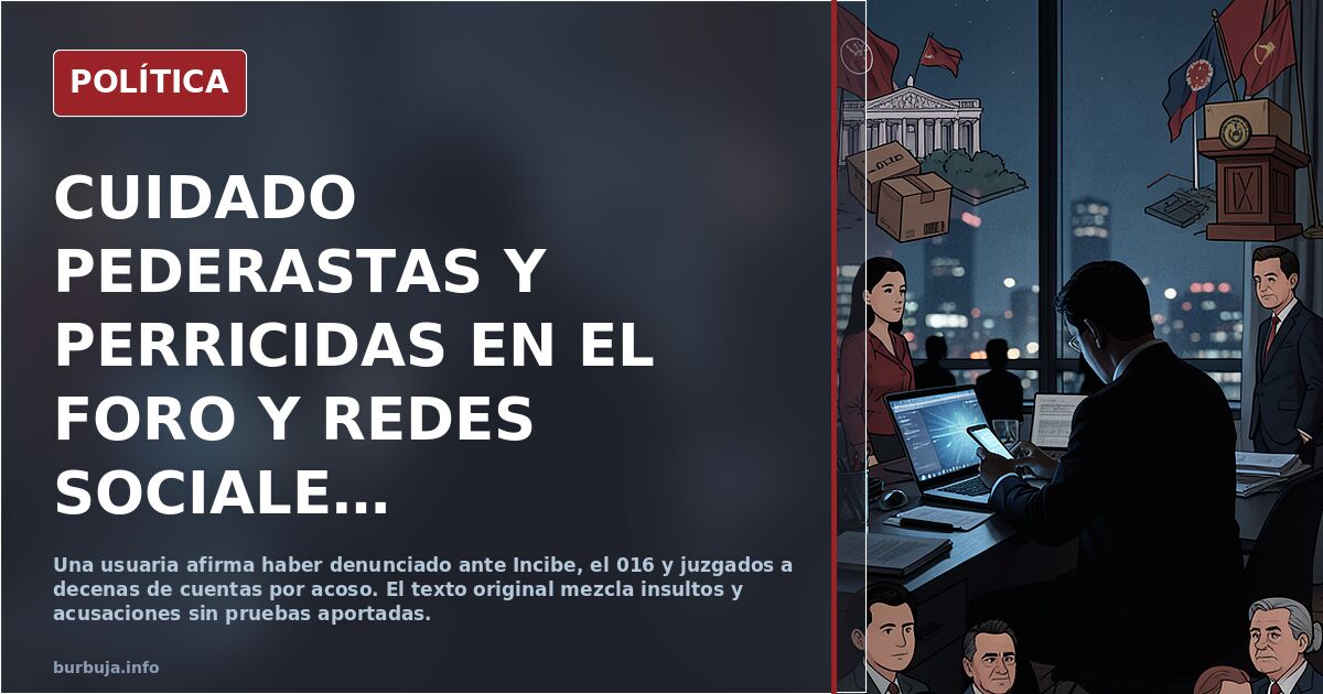 CUIDADO PEDERASTAS Y PERRICIDAS EN EL FORO Y REDES SOCIALES DENUNCIAD!!