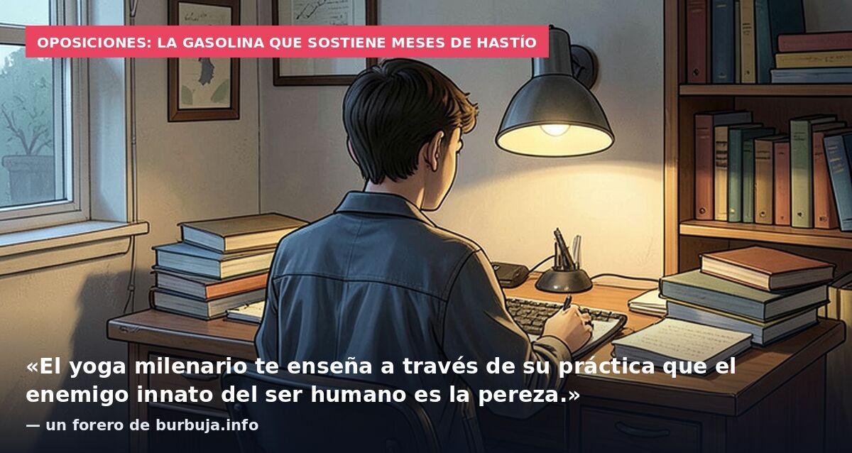 Oposiciones: la gasolina que sostiene meses de hastío: «El yoga milenario te enseña a través de su práctica que el enemigo innato del ser humano es la pereza.» — un forero de burbuja.info