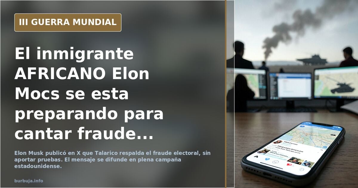 El inmigrante AFRICANO Elon Mocs se esta preparando para cantar fraude...