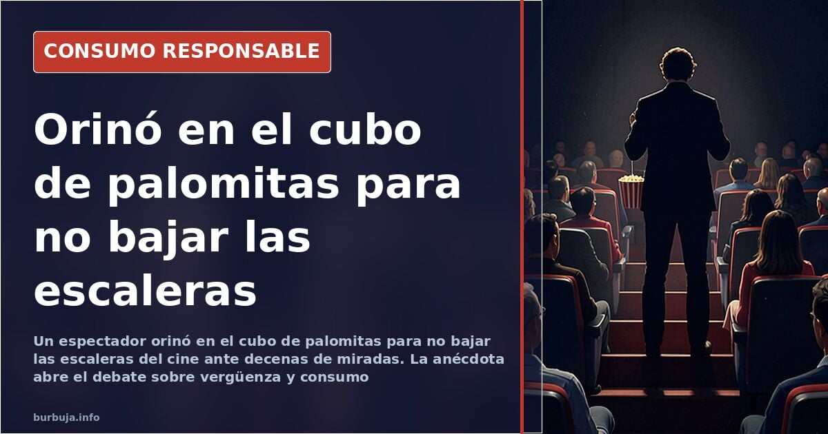 Mear en el cubo de palomitas: el coste oculto de la vergüenza en el cine