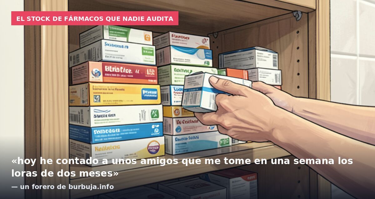 El stock de fármacos que nadie audita: «hoy he contado a unos amigos que me tome en una semana los loras de dos meses» — un forero de burbuja.info