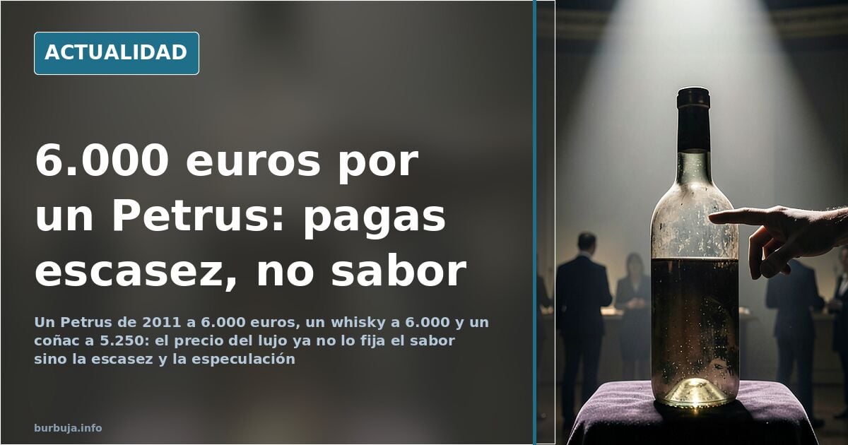Petrus a 6.250 euros: el precio no lo pone el sabor, lo pone la escasez