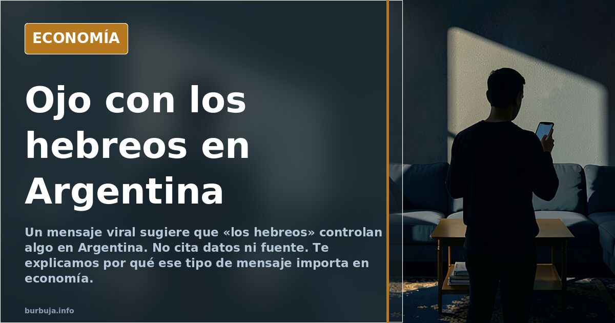 Ojo con los judios en Argentina