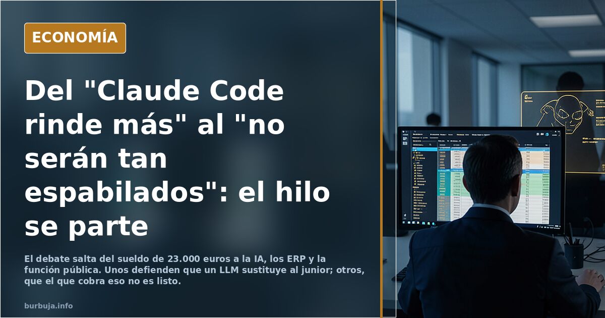 Del "Claude Code rinde más" al "no serán tan espabilados": el hilo se parte