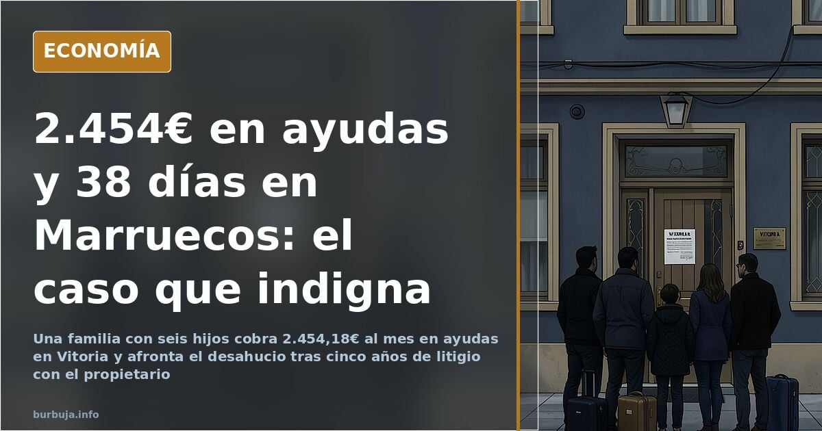 2.454 euros al mes en ayudas para una familia de 6 hijos en Vitoria