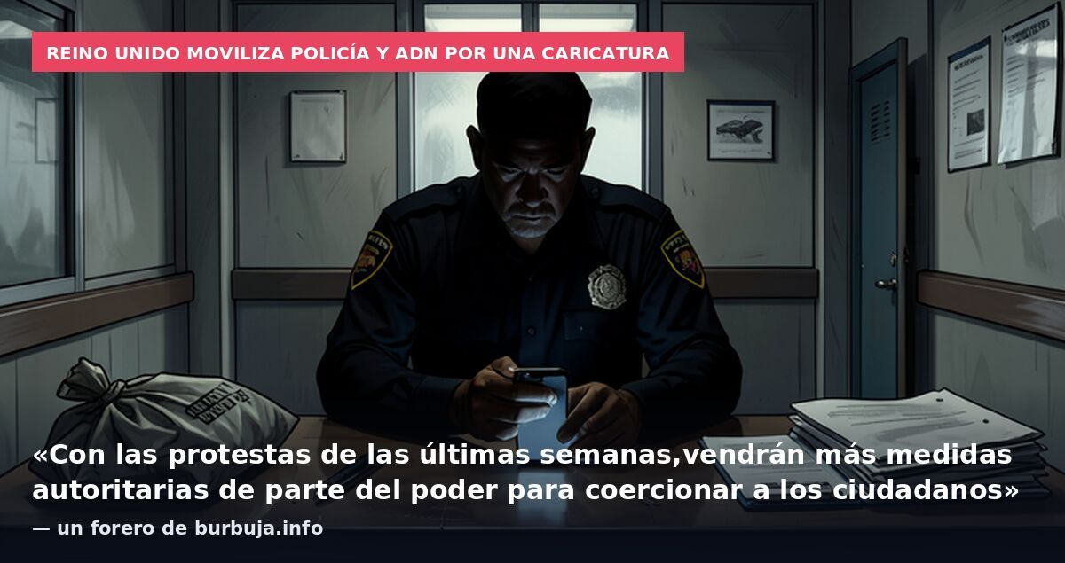 Reino Unido moviliza policía y ADN por una caricatura: «Con las protestas de las últimas semanas,vendrán más medidas autoritarias de parte del poder para coercionar a los ciudadanos» — un forero de burbuja.info
