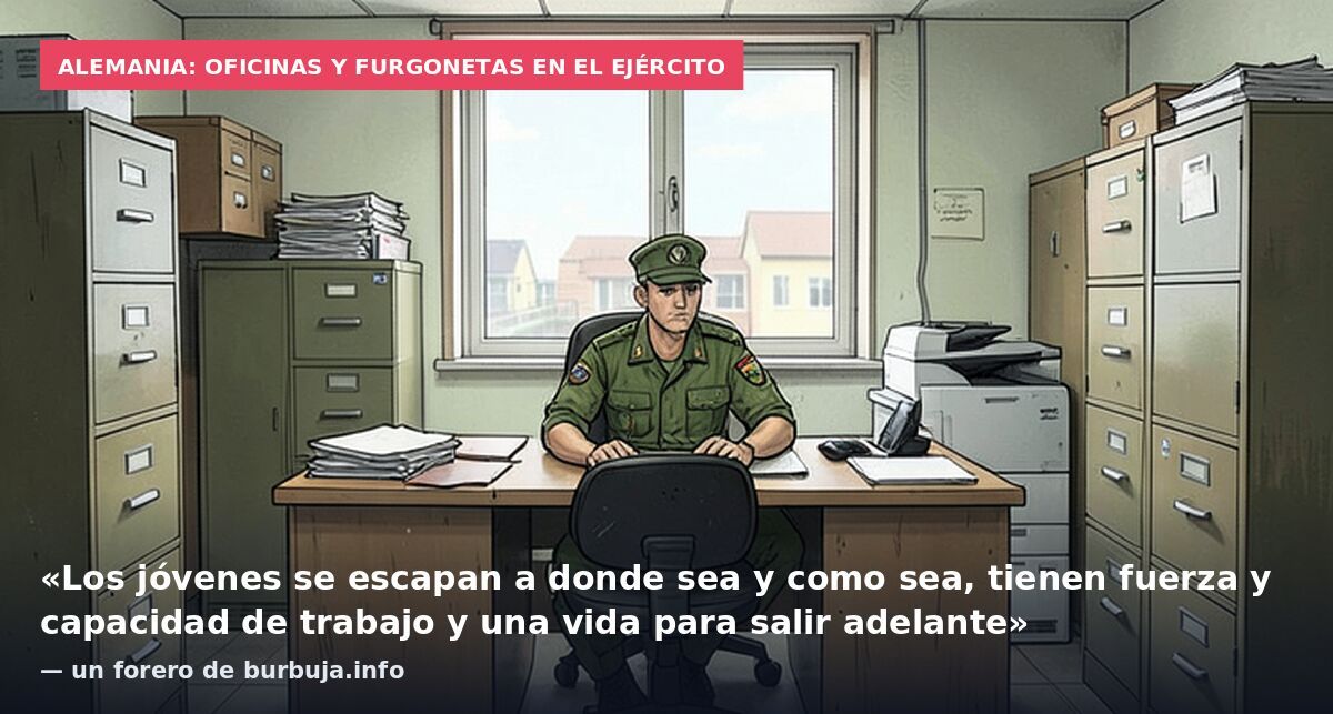 Alemania: oficinas y furgonetas en el ejército: «Los jóvenes se escapan a donde sea y como sea, tienen fuerza y capacidad de trabajo y una vida para salir adelante» — un forero de burbuja.info