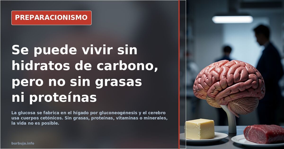 ¿Se puede vivir sin consumir Azúcares simples y complejos (Hidratos de Carbono)?, ¿Y sin grasas, proteínas, etc?