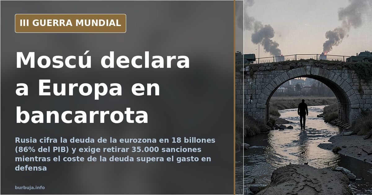 Rusia declara a Europa en bancarrota y exige retirar 35.000 sanciones