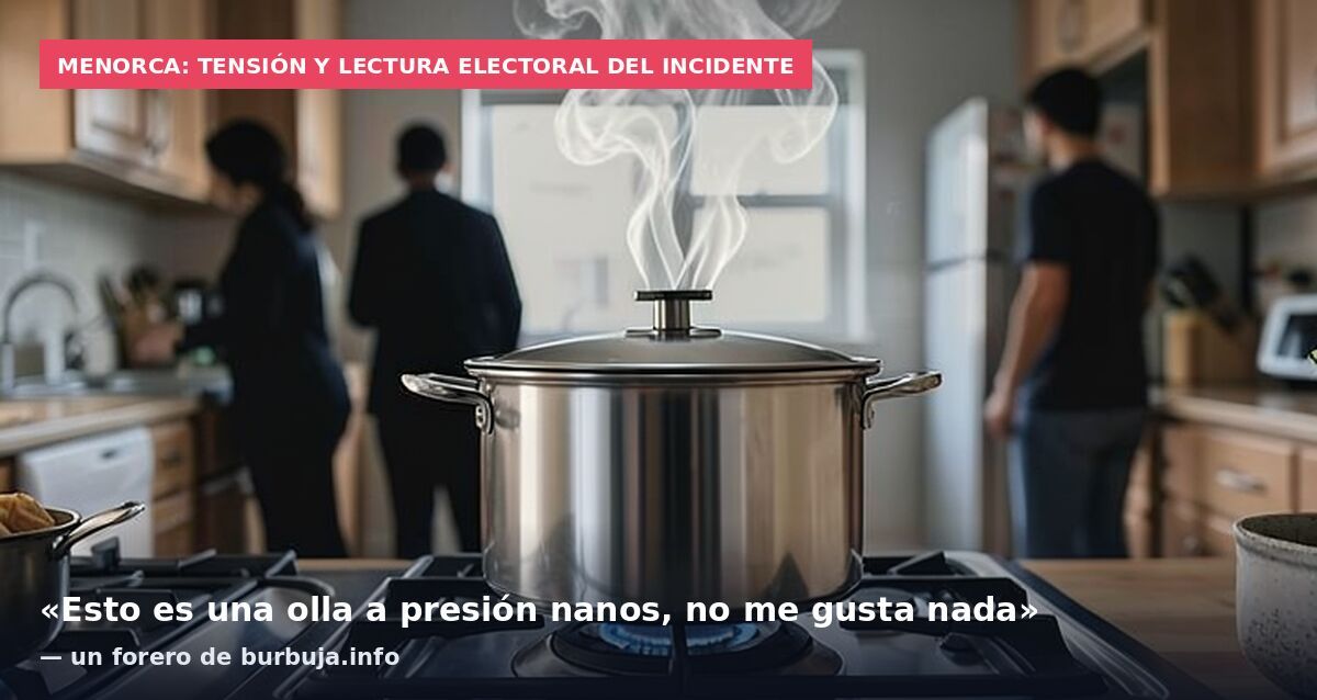 Menorca: tensión y lectura electoral del incidente: «Esto es una olla a presión nanos, no me gusta nada» — un forero de burbuja.info