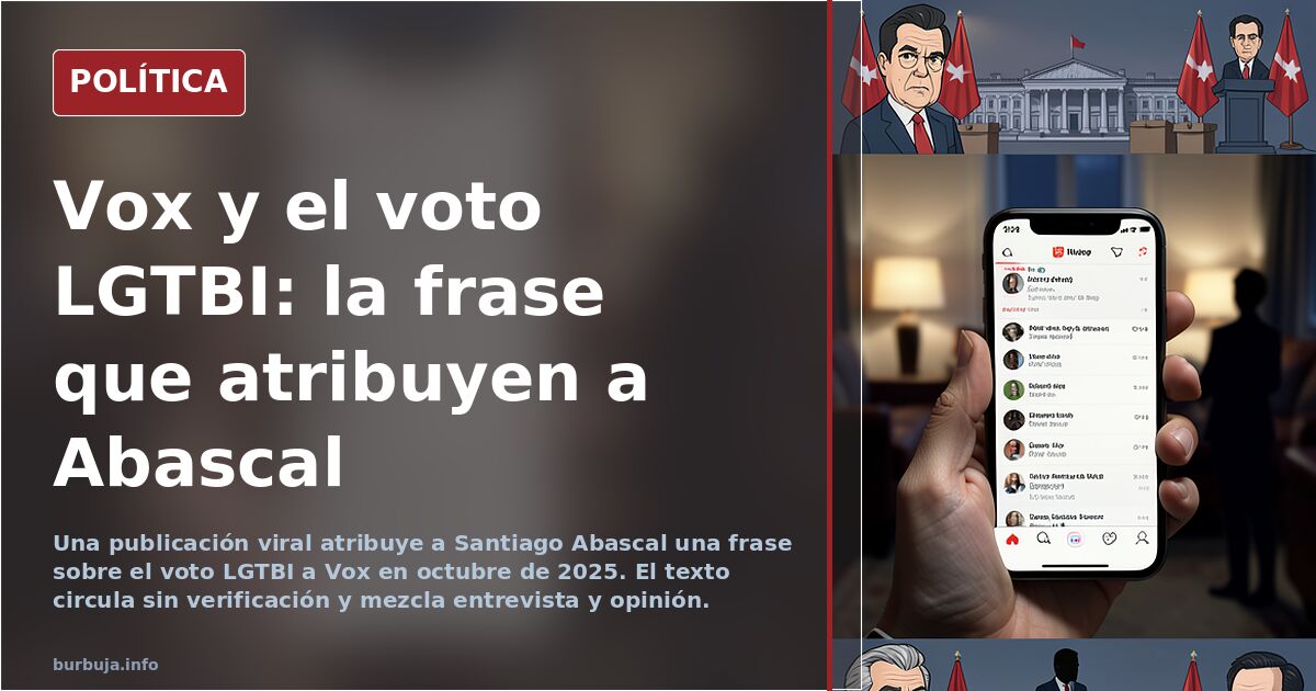 Vox es depravación LGTBI