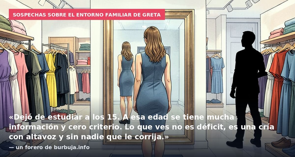 Sospechas sobre el entorno familiar de Greta: «Dejó de estudiar a los 15. A esa edad se tiene mucha información y cero criterio. Lo que ves no es déficit, es una cría con altavoz y sin nadie que le corrija.» — un forero de burbuja.info