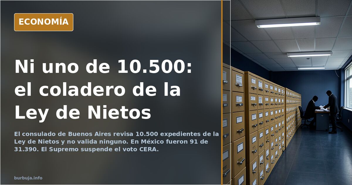 10.500 expedientes revisados en Argentina y ninguno acredita el exilio