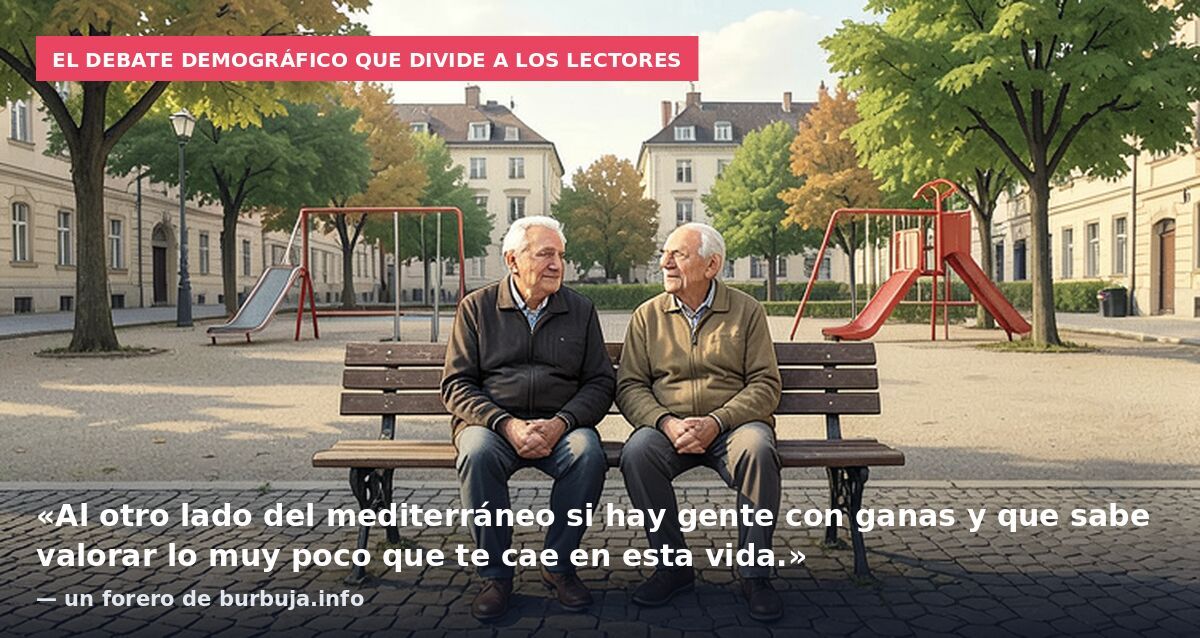 El debate demográfico que divide a los lectores: «Al otro lado del mediterráneo si hay gente con ganas y que sabe valorar lo muy poco que te cae en esta vida.» — un forero de burbuja.info