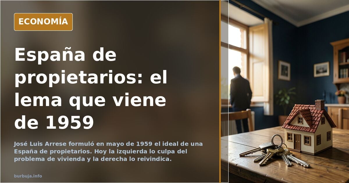 Queremos que España sea un pais de propietarios (De vivienda). Origen de la catastrofe????? o NO