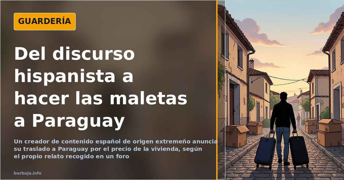 Un creador hispanista anuncia su mudanza a Paraguay
