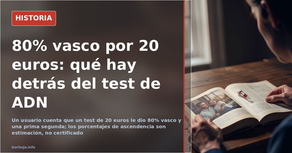 Test de ADN de 20 euros: 80% vasco y una prima segunda