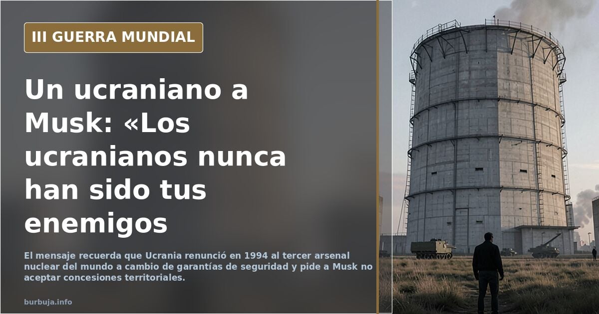 Mensaje de un ucraniano a Elon Musk