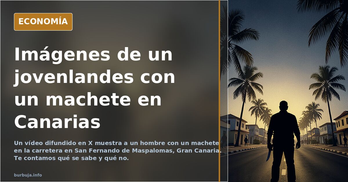 Imágenes de un jovenlandes con un machete en Canarias