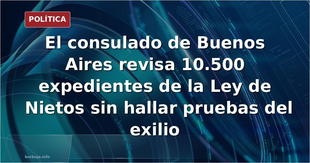 El consulado de Buenos Aires ha revisado ya 10.500 expedientes de ‘nietos’ y no encuentra «pruebas de exilio»