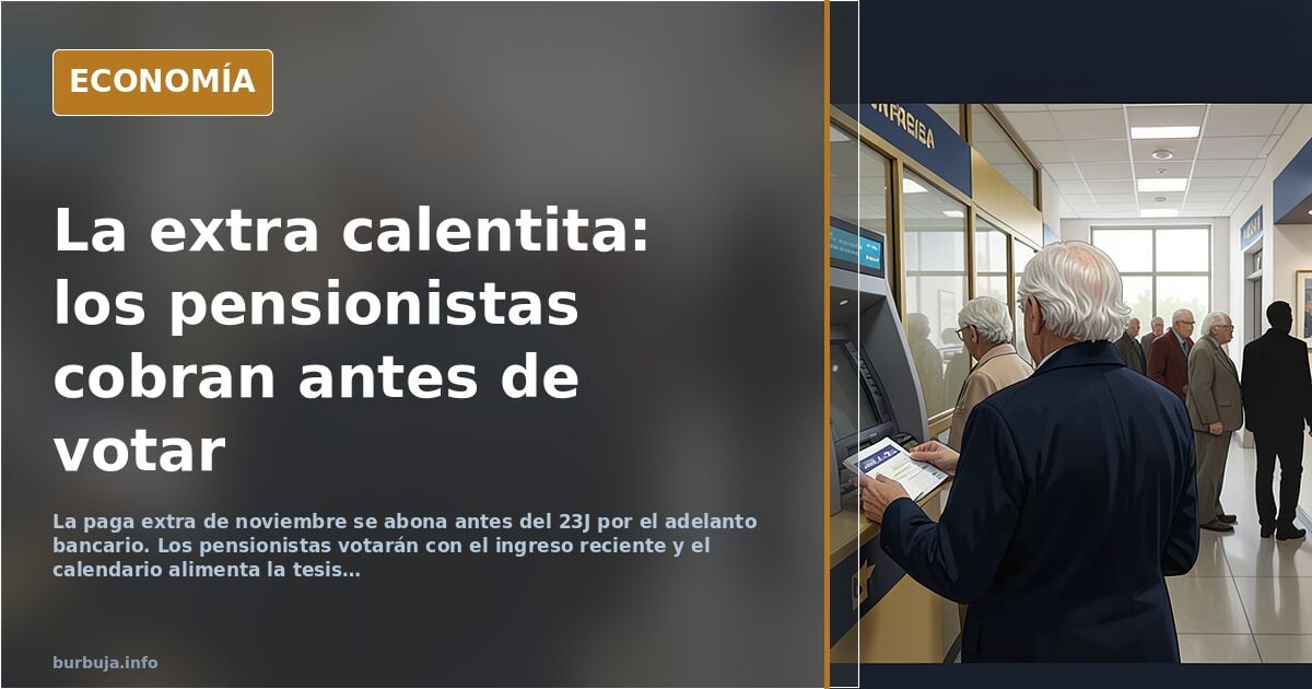 Calendario electoral con la paga extra de noviembre marcada antes del 23J y pensionistas depositando su voto
