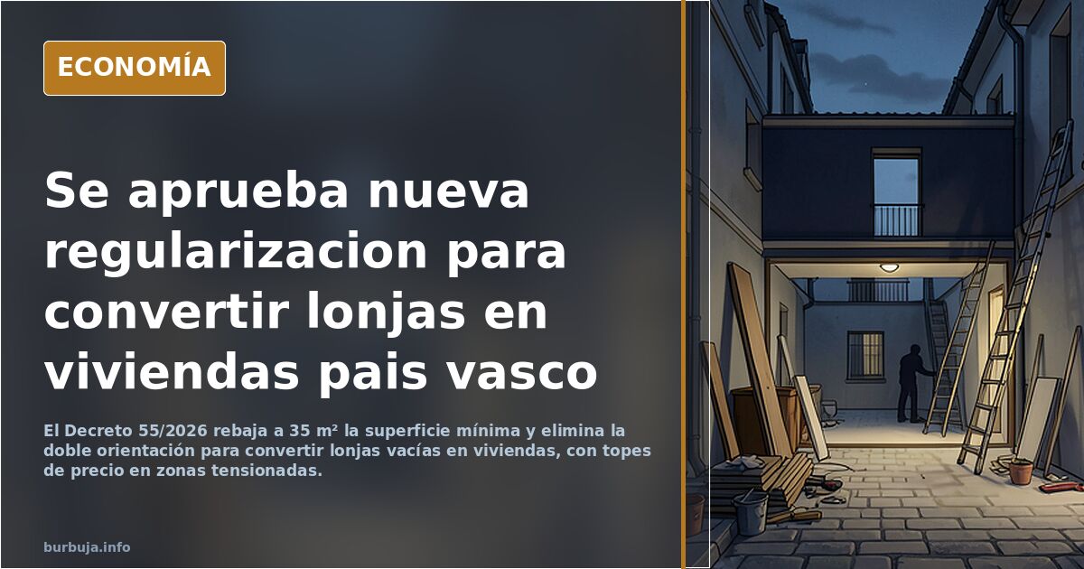 Se aprueba nueva regularizacion para convertir lonjas en viviendas pais vasco