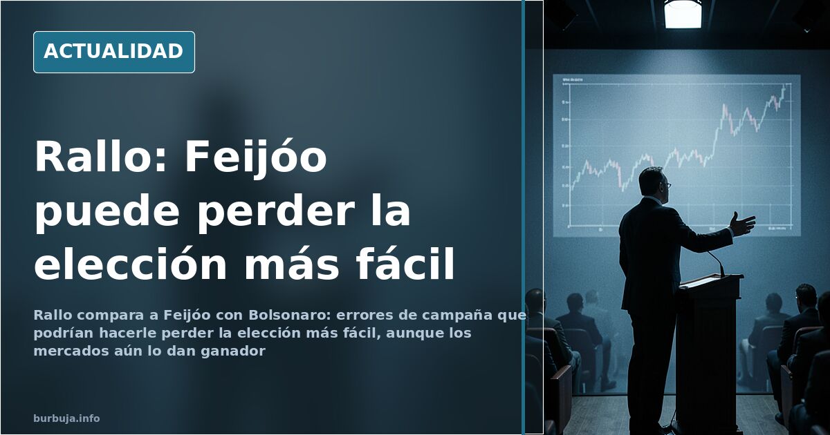 Rallo avisa: Feijóo puede perder "la elección más fácil" a base de errores