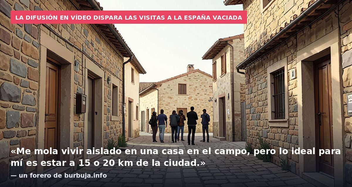 La difusión en vídeo dispara las visitas a la España vaciada: «Me mola vivir aislado en una casa en el campo, pero lo ideal para mí es estar a 15 o 20 km de la ciudad.» — un forero de burbuja.info