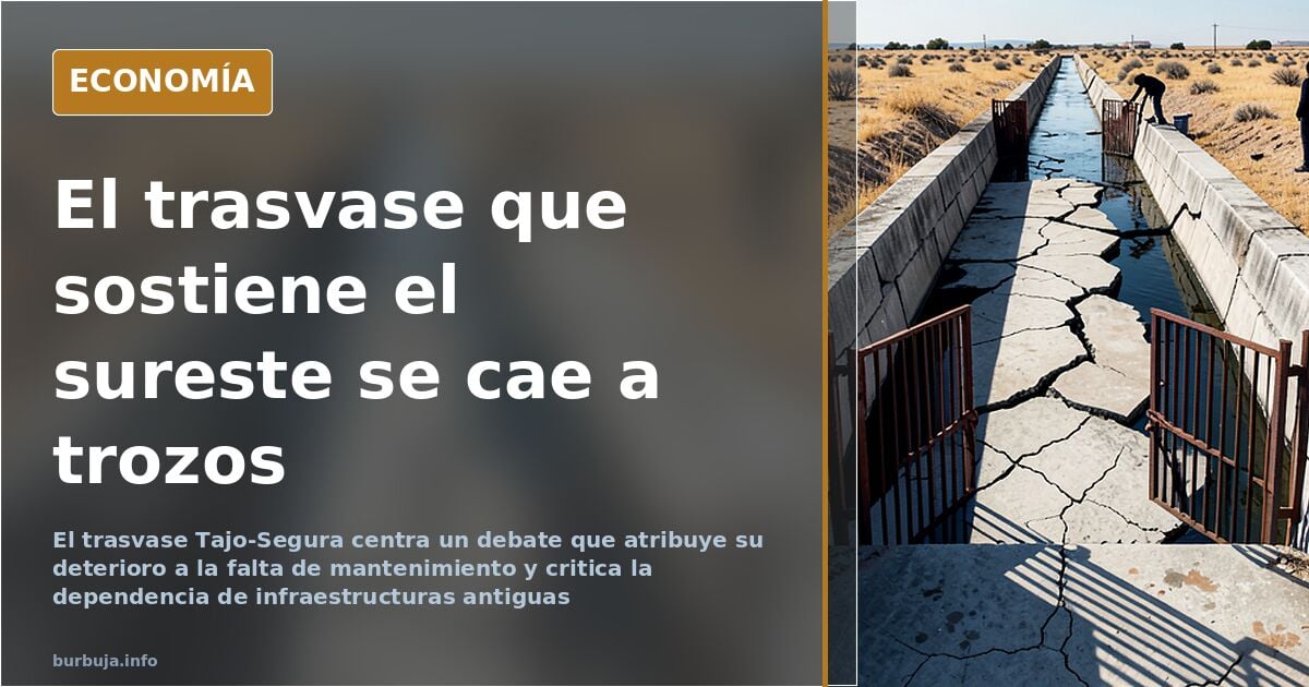 Debate sobre el trasvase Tajo-Segura y la falta de mantenimiento
