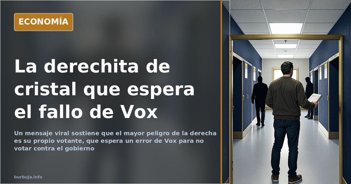 El votante que espera el error de Vox para no votar al PSOE