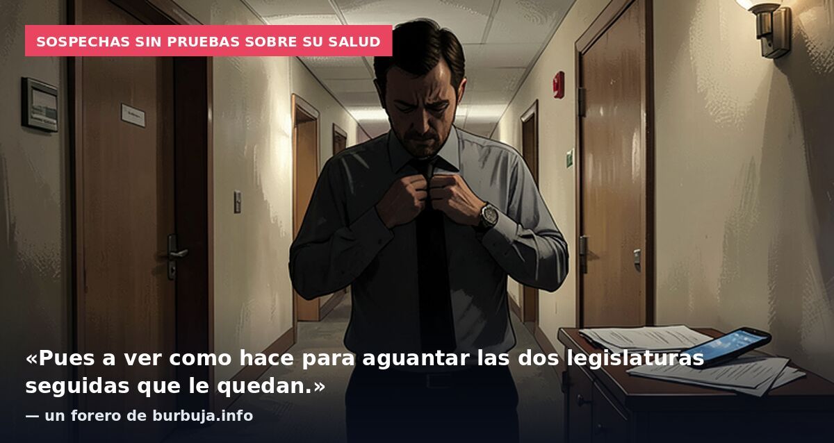 Sospechas sin pruebas sobre su salud: «Pues a ver como hace para aguantar las dos legislaturas seguidas que le quedan.» — un forero de burbuja.info