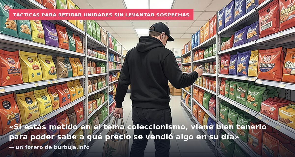 Tácticas para retirar unidades sin levantar sospechas: «Si estás metido en el tema coleccionismo, viene bien tenerlo para poder sabe a qué precio se vendió algo en su día» — un forero de burbuja.info