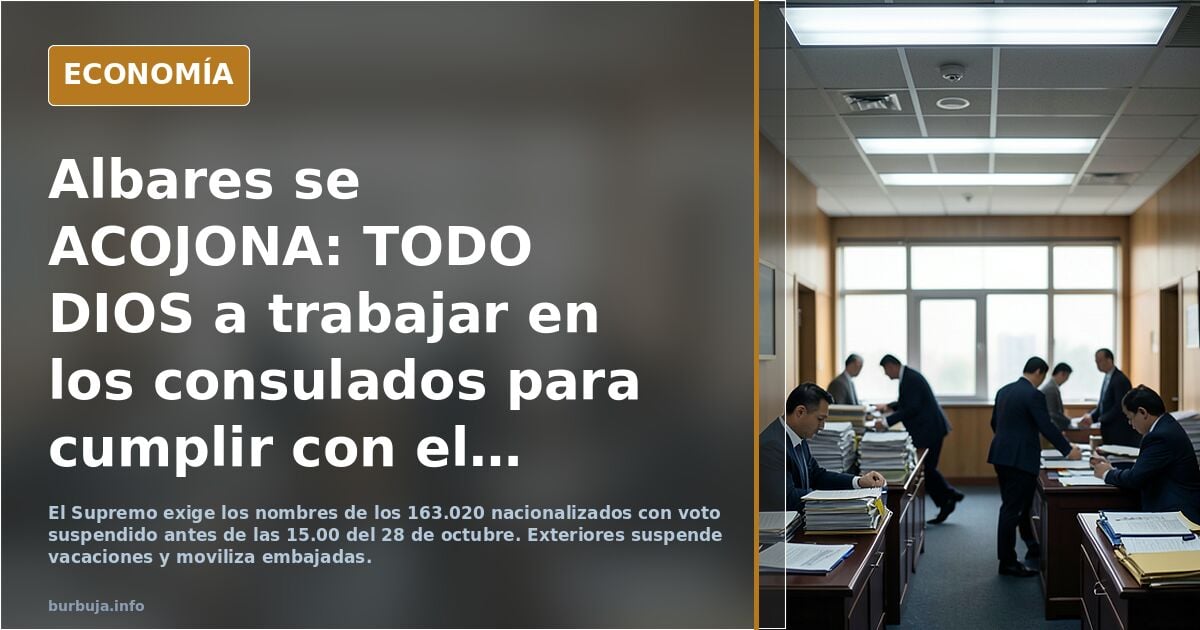 Albares presionado: todos a trabajar en los consulados por el Supremo