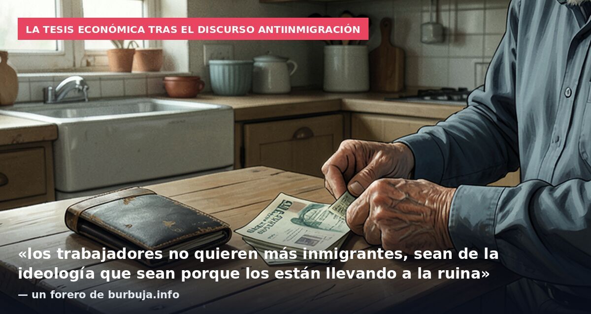 La tesis económica tras el discurso antiinmigración: «los trabajadores no quieren más inmigrantes, sean de la ideología que sean porque los están llevando a la ruina» — un forero de burbuja.info