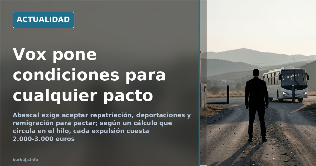 Vox condiciona la alternativa a repatriación y deportaciones