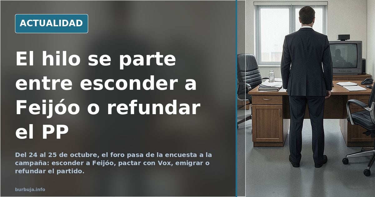 LA ENCUESTA DE EL CONFIDENCIAL DESATA TODAS LAS ALARMAS SOBRE FEIJÓO