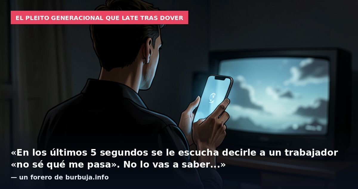El pleito generacional que late tras Dover: «En los últimos 5 segundos se le escucha decirle a un trabajador «no sé qué me pasa». No lo vas a saber...» — un forero de burbuja.info