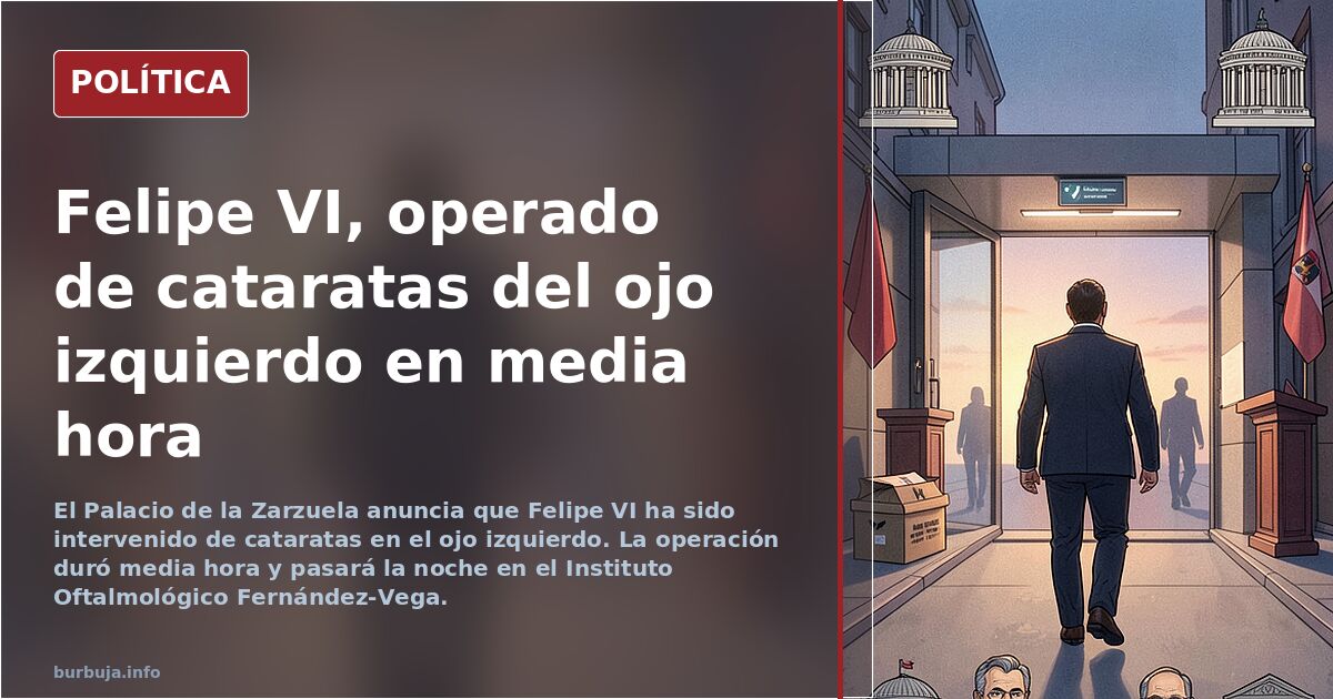 Felipe VI ha sido operado de cataratas